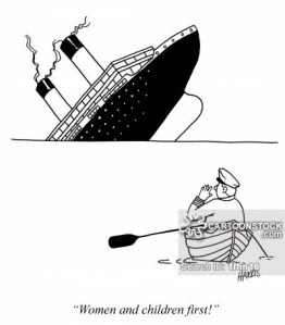 'Women and children first!'